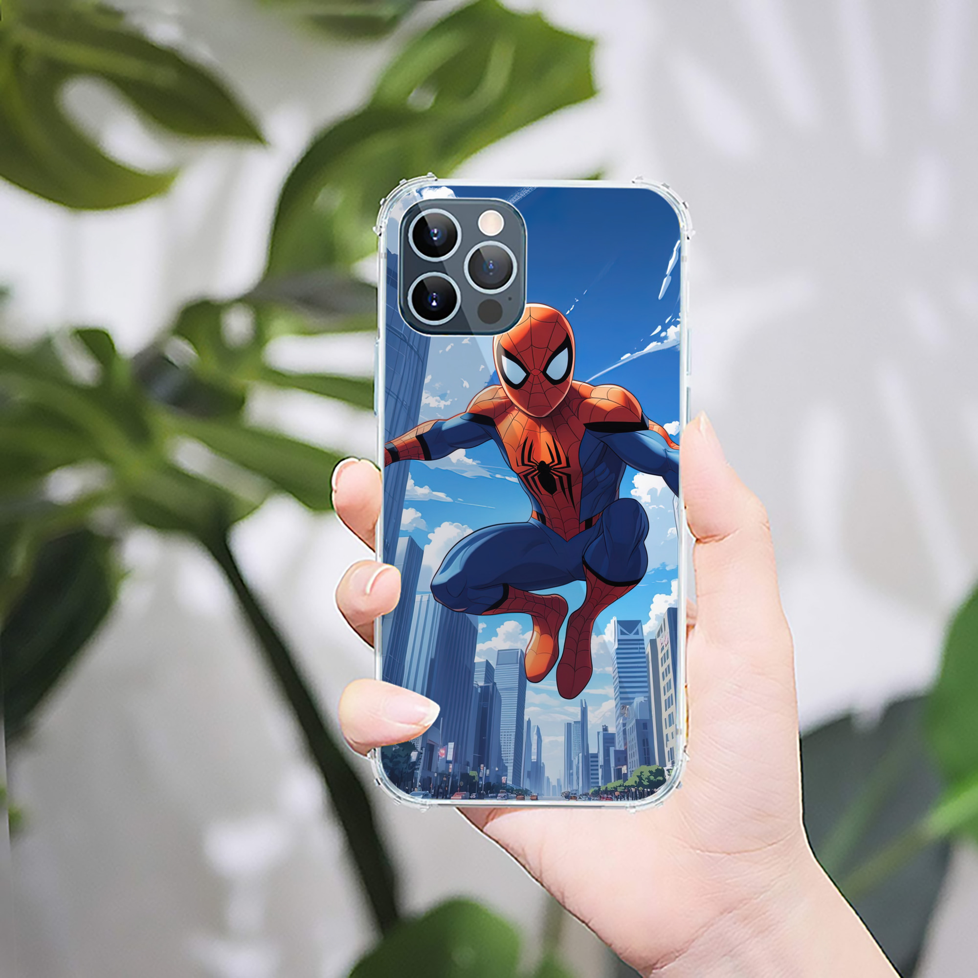 （画像用） Spider Man スパイダーマン 【iPhone 12シリーズ対応】透明スマホケース（クリアソフトケース）